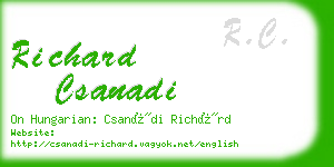 richard csanadi business card